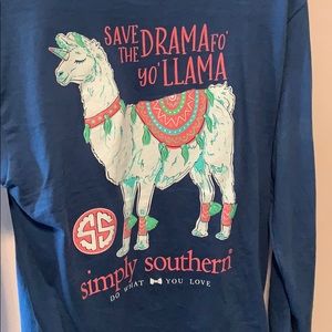 Simply Southern “Drama Llama” long sleeve top